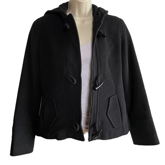 Esprit ~ Black Wool Blend Jacket ~ Toggle button closure ~ size Medium - Picture 1 of 12